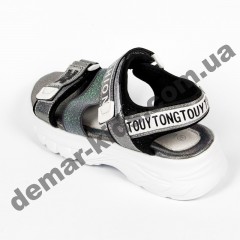 Детские босоножки Lilin Shoes B058-2-2 темное серебро большие
